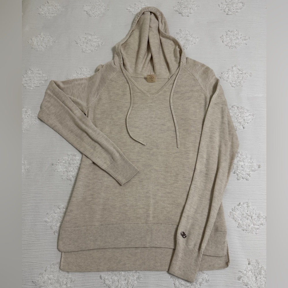 CALIA Cream Hooded Sweater